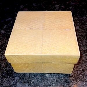 R & Y Augousti Paris Python Embossed Vanity Jewelry Keepsake Box